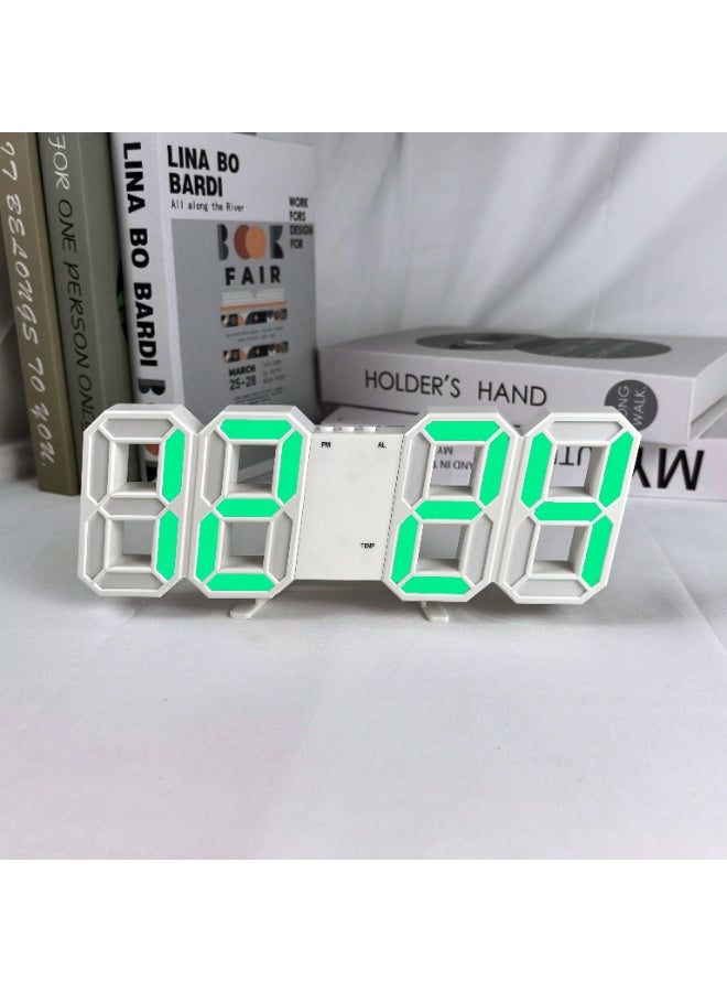 3D LED Digital Wall Clock – Time, Date & Temperature Display with Alarm, Auto Brightness & 12/24H Format - Image 1